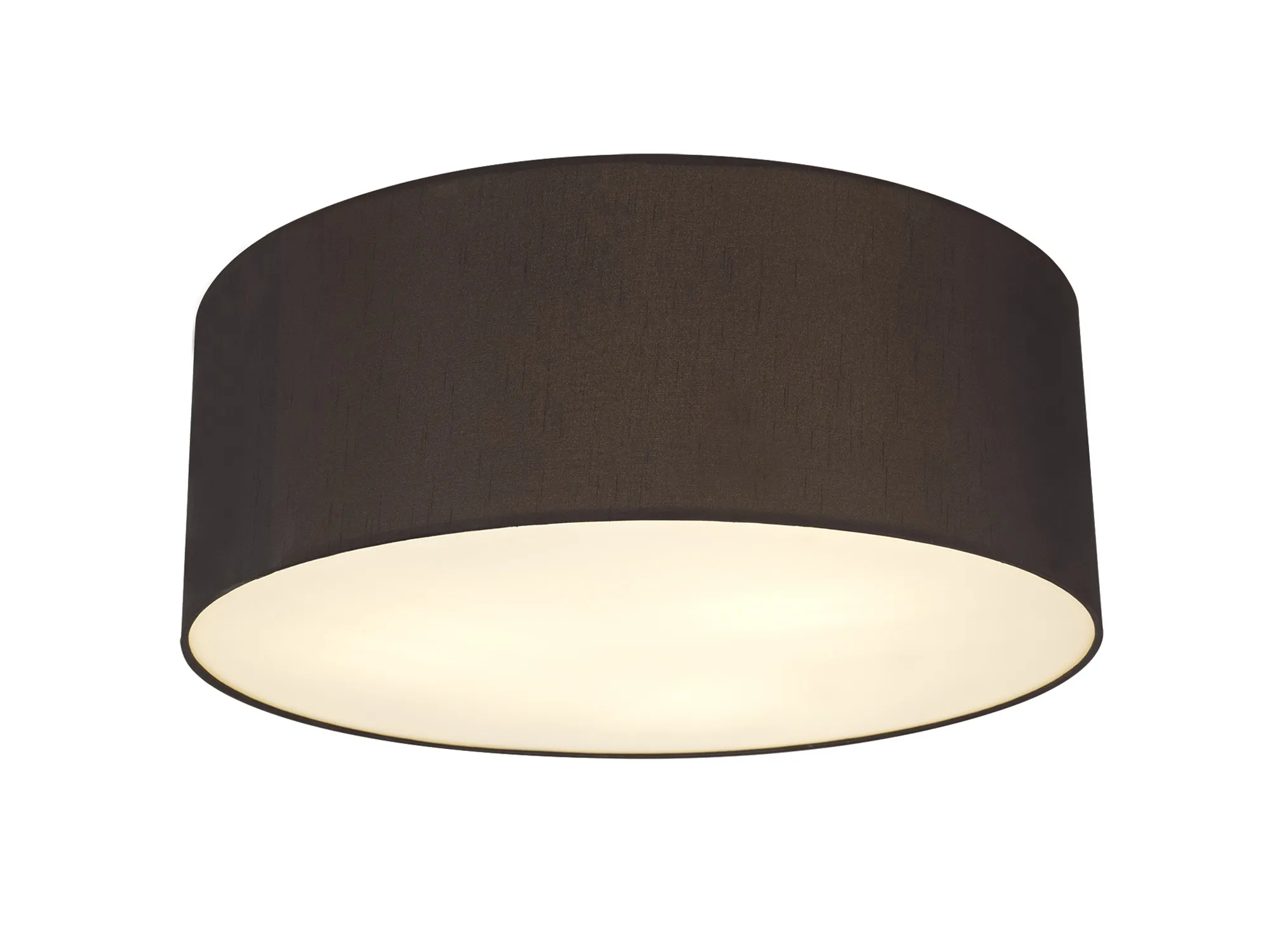 DK0604  Baymont 60cm Flush 3 Light Black; Frosted Diffuser